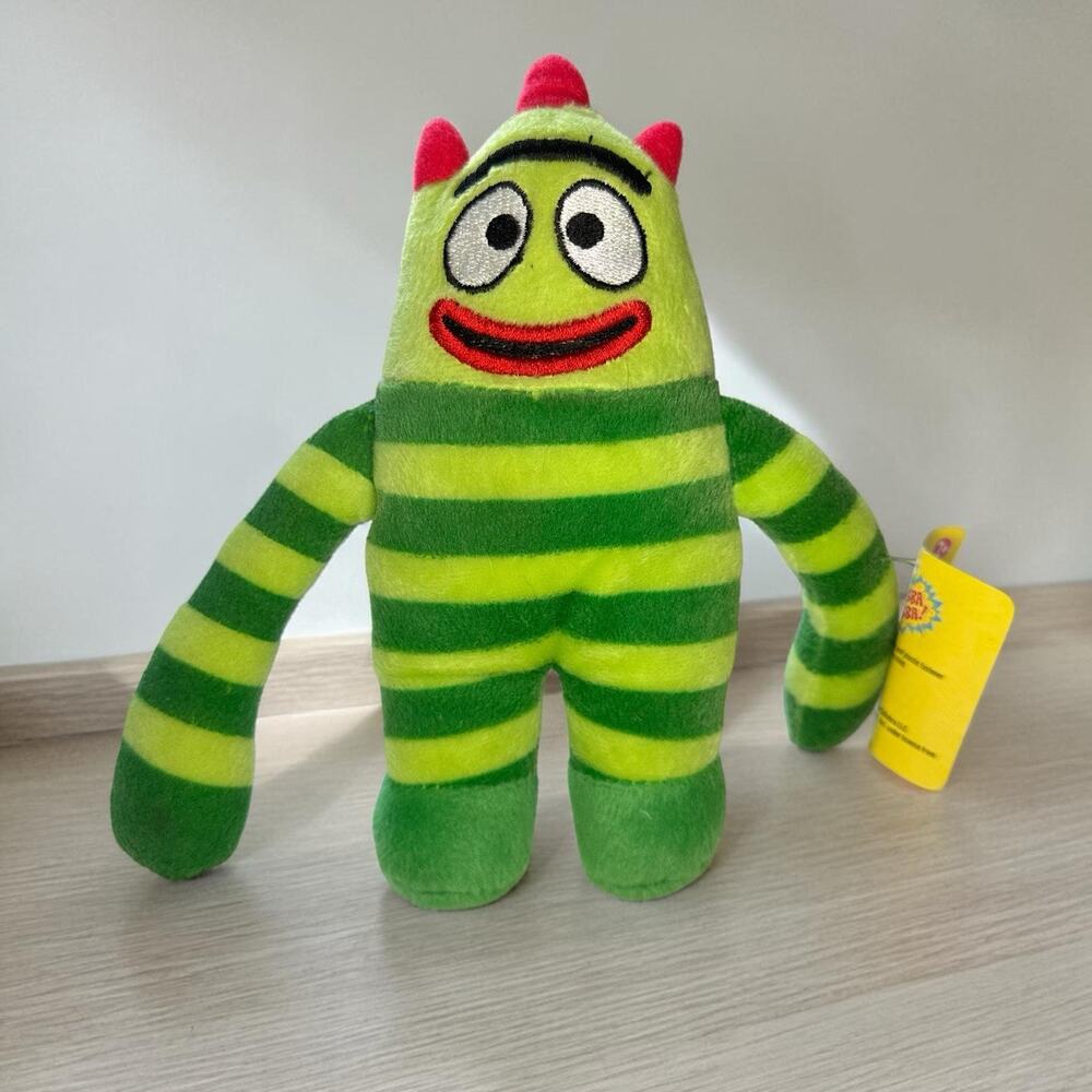 Yo Gabba Gabba 7" Plush Green Monster Brobee Stuffed Animal Toy 2010 NWT